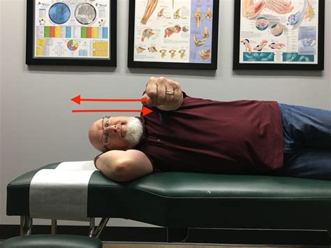 lying shoulder flexion test.